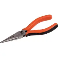Bahco Pinze A Punta Semi-rotonda Con Impugnature Bicomponenti E Finitura Laccata 165 Mm