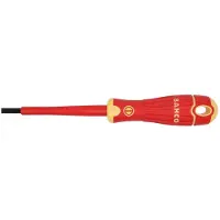 Bahco Cacciavite A Taglio Insulated Fit Slotted Screwdriver With Multi-component 1.2 Mmx8 Mmx175 Mm