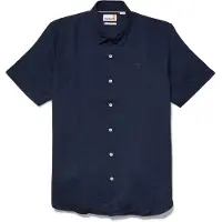 Timberland Mill Brook Linen Short Sleeve Shirt Dark Sapphire Taglia: XL | Camicie Casual Outlet | Uomo | Bianco