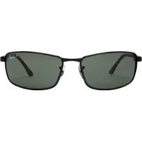 Ray-Ban - Occhiali da sole lifestyle polarizzati - RB3498 Polished Black G-15 Green in Alluminio - Nero