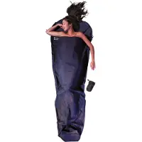 Cocoon MummyLiner Egyptian Cotton Sacco a pelo da viaggio (210 x 90/56 cm, blu)