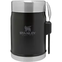 Stanley The Legendary Food Jar + Spork 2.0 14oz, Black 10-11353-0105 contenitore per alimenti con coperchio a vite, 400 ml
