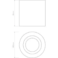 Astro Kos - Downlight rotondo per montaggio a superficie Strutturato nero IP65, GU10