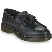 Dr. Martens per donna. 22209001 Mocassini in pelle nera Adrian Yellow Stitch (44), Nero, Basso, 1 a 3 cm, Stringhe, Casual