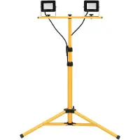 vidaXL Proiettore LED con stativo 2x20 W bianco freddo