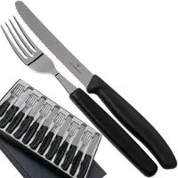 Victorinox SwissClassic 6.7833.12, set di coltelli da pomodoro da 12 unità, nero