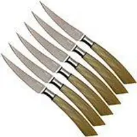 Saladini 6-pz set di coltelli da bistecca 23 cm, corno di bue