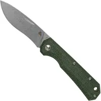 FOX Black Ciol Folding Knife BF-748MI Green Micarta coltello da tasca, design di Denis Simonutti