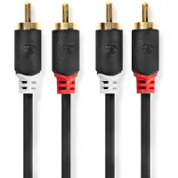 Nedis Cavo Audio Stereo Cabw24200at50 2x Rca M-2x Rca M Placcato Oro 5 M
