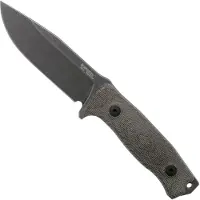 Lionsteel M5B Sleipner Black, Green Canvas Micarta coltello da sopravvivenza