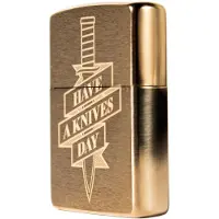 Zippo Knivesandtools Brass Brushed Knife, bronzo, accendino