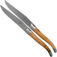 Laguiole , T22MMINGE, 2-pz set di coltelli da bistecca opaco, ginepro