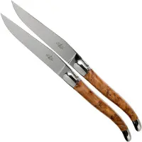 Laguiole , LAT22MINTHBRI, 2-pz set di coltelli da bistecca lucidato, in legno di thuya