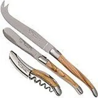 Laguiole En Aubrac vino-/formaggio set 3-pz legno d'olivo, SFV99OLIH