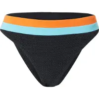 Seafolly Women's Slice of Splice Spliced High Rise Parte inferiore bikini Donna (32, nero)