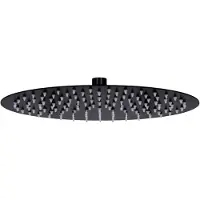 vidaXL Doccia a pioggia in acciaio inox 30 cm rotonda nera