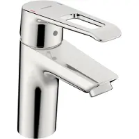 Hansa HANSAPOLO Mitigeur de lavabo, support de chaîne sans chaîne, saillie 110mm, 515022930005, 51522286, 51522286