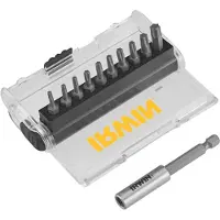 Sata Punte Irwin Kpl.11St. 25 Mm T10-T15(2X)-T20(3X)-T25(2X)-T30-T40 con adattatore magnetico