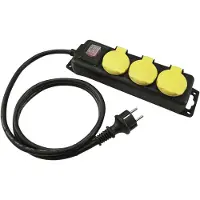 Eurolite Steckdosenleiste 3-fach IP44 sw 3m (30240117)