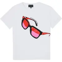 Emporio Armani T-shirt 6H3T7T-3J2IZ-0100 ragazza - Bianco - 8 anni