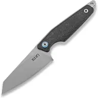 MKM Knives MKM Makro 2 Sheepfoot, Stonewashed Carbonfiber coltello fisso, Jesper Voxnaes design