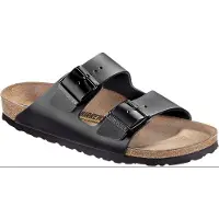 Birkenstock per uomo. 51191 Sandali Arizona Natural (Vestibilità Regolare) nero (44), Pelle, Basso, Nessuno, Casual