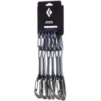 Black Diamond - Set da 6 rinvii da arrampicata leggeri - Miniwire Quickpack 12 cm in Nylon - Grigio