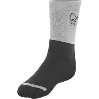 Norrøna Trollveggen Heavy Weight Merino Socks Calze da trekking (40-42, nero/grigio)