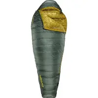 Therm-a-Rest - Sacco a pelo 3 stagioni ultracompatto in piumino idrorepellente - Questar 20F/-6C Balsam in Pelle - Taglia Regular - Kaki