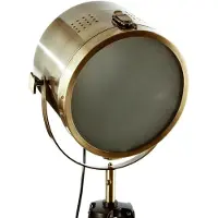Atmosphera Lampada da terra a treppiede marrone, industriale, a forma di faretto.