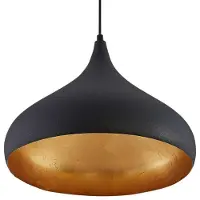 Arcchio Lunus lampada sospensione con inlay oro