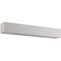 LINDBY applique Tjada, 51 cm, bianco, gesso, G9, verniciabile