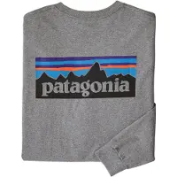Patagonia L/S P-6 Logo Responsibili-Tee Maglia a manica lunga Uomo (M, grigio)