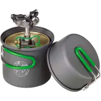 Optimus Crux Lite Solo Kochsystem Fornelli a gas grigio/verde