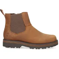Timberland unisex per bambino. TB0A28PC3581 Stivali in pelle Chelsea Courma marroni (27), Marrone, Basso, Cerniera, Velcro, Casual, moda per