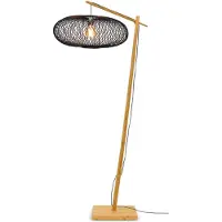 Konstsmide - Lampada da terra Cango - bambù/nero- 80x60x176cm per soggiorno, camera da letto
