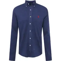 Ralph Lauren per uomo. 710654408081 Camicia in piqué blu navy ultraleggera (S), Casual, Cotone, Manica lunga