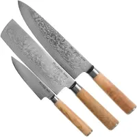 Eden kitchen knives Eden Sugoi Olive 2090-S01, set di coltelli da 3 pezzi