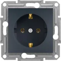 Schneider Electric Presa singola SCHUKO senza telaio, antracite Schneider Asfora EPH2900171/SCH