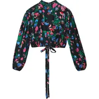 Desigual , Blusa corta floreale M. Christian Lacroix, Viscosa, Nero, S