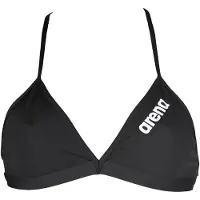 Arena Women's Team Swim Top Tie Back Solid Parte superiore bikini Donna (42, nero)