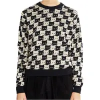 DEDICATED Women's Sweater Arendal Pepita Cats Maglione Donna (XL, nero)
