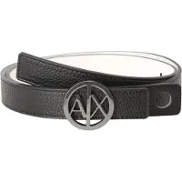 Armani Exchange per donna. 9411180A87742520 Cintura nera (85cm), Nero, Casual, Sintetico, Imitazione cuoio