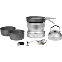Trangia 25-8 Sturmkocher mit Primus Gasbrenner Fornelli a gas (1140 g, grigio/nero)
