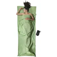 Cocoon TravelSheet Organic Cotton Sacco a pelo da viaggio (220 x 90 cm, verde)