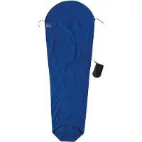 Cocoon MummyLiner Cotton Sacco a pelo da viaggio (241 x 90/56 cm, blu)