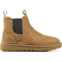 Ugg per uomo. 1121644 Stivaletto M Neumel Chelsea in pelle marrone (45), Basso, 1 a 3 cm, Nessuno, Casual
