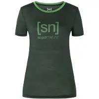 Super.natural Women's The Essential Logo Tee Maglia merino Donna (XS, verde)