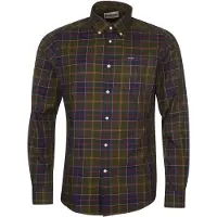 Barbour - Camicia a quadri in cotone - Wetheram Tailored Tartan Shirt Classic Tartan per Uomo - Taglia L - Verde
