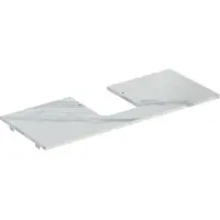 Geberit ONE Plaque de lavabo, découpe au centre, pour lavabo à poser en forme de coupe, grès, 120x2x47cm, 505.105.00.1, 505.105.00.1